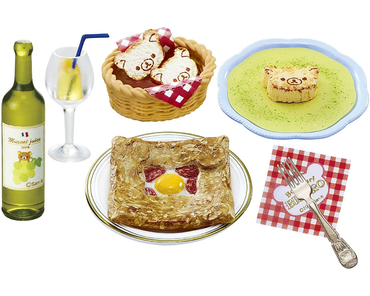 Re-ment  Miniature Rilakkuma Bonjour Bistro Full Set - No.1 - No. 8
